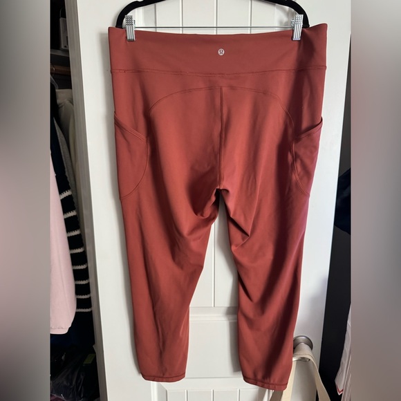 LULULEMON WUNDER UNDER HR Leggings SZ 18 rustic coral Like new condition - Picture 2 of 6